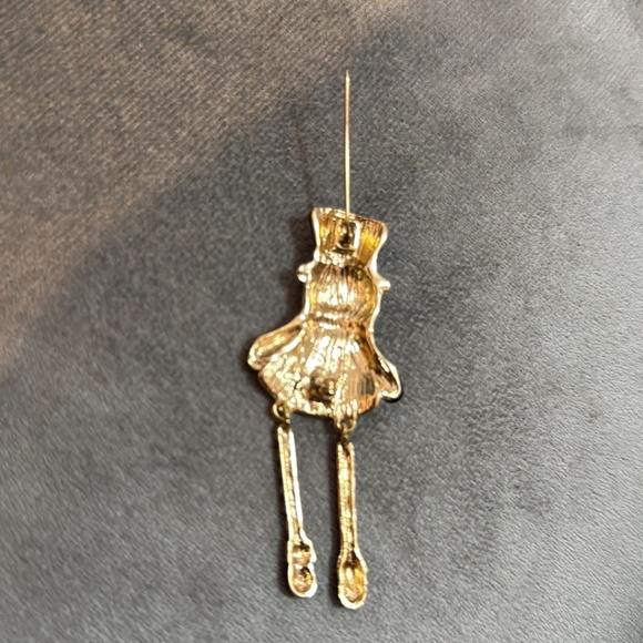 Vtg Articulated Dangly Leg Santa Claus Snowman Holiday Xmas Winter Brooch Pin - Picture 8 of 8